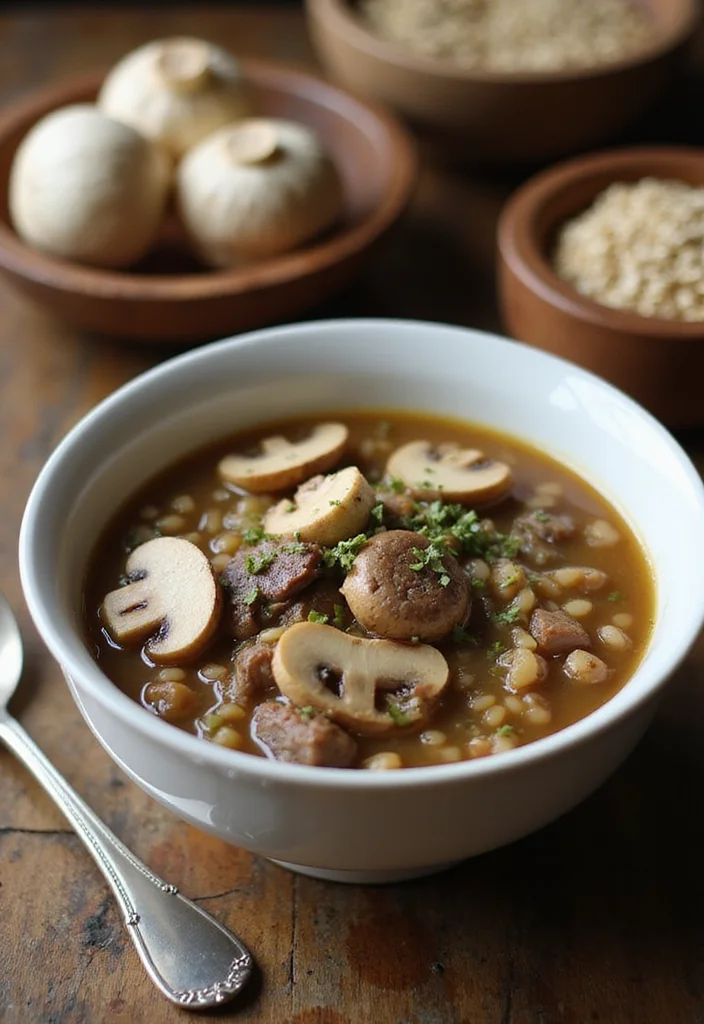 12 Beef Barley Soup In Crockpot Ideas That Make Dinner So Much Easier - 2. Savory Mushroom Beef Barley Soup