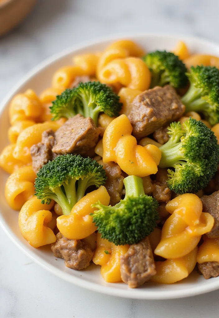 12 Cheesy Macaroni And Beef Meals Perfect For Weeknight Cooking - 3. Cheesy Beef and Broccoli Macaroni