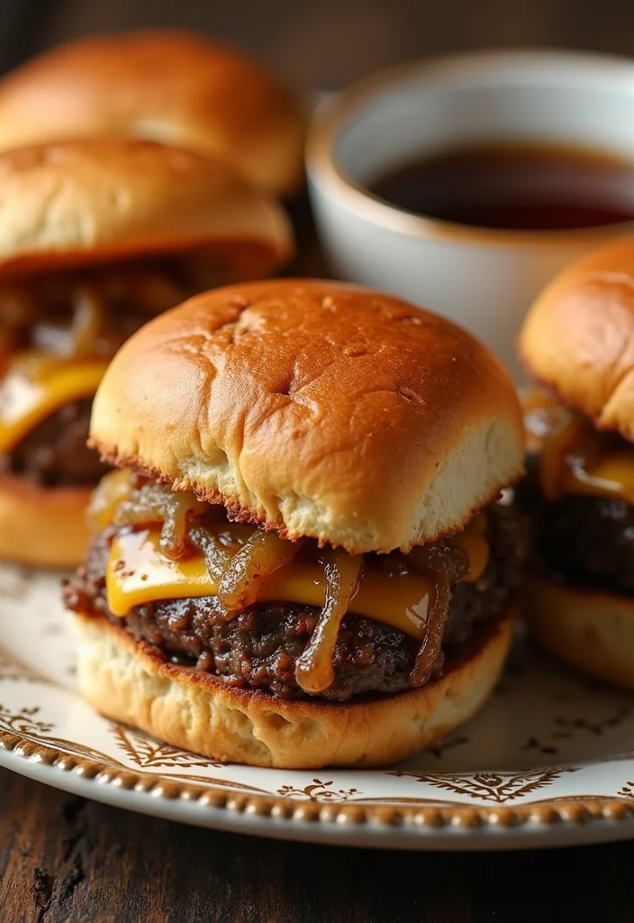 12 Fast & Flavorful Roast Beef Sliders Hawaiian Rolls Au Jus Recipes To Cook This Week - 4. French Onion Roast Beef Sliders