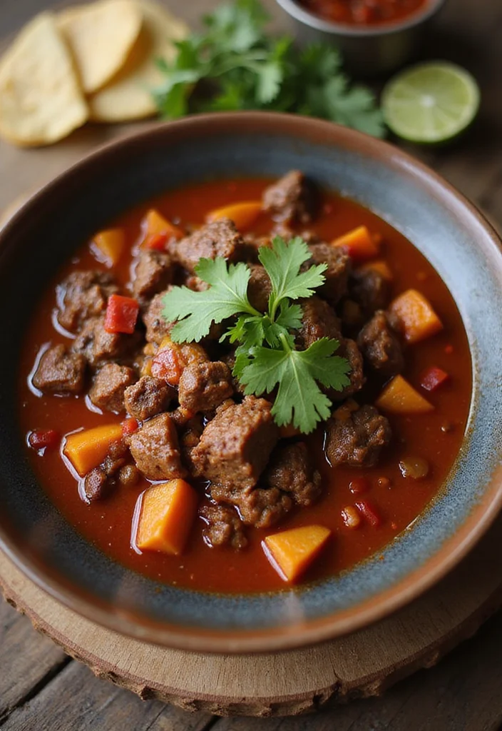 12 Fast & Flavorful Slow Cooker Beef Stew Meat Recipes To Cook This Week - 3. Spicy Beef Stew with Chipotle