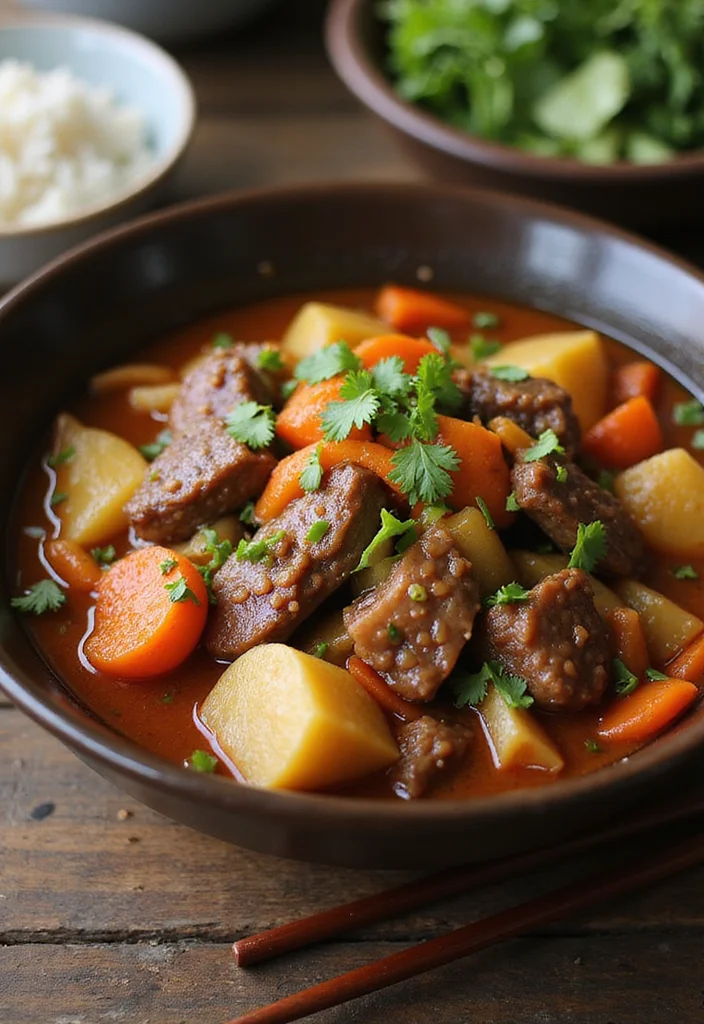 12 Fast & Flavorful Slow Cooker Beef Stew Meat Recipes To Cook This Week - 4. Asian-Inspired Ginger Beef Stew
