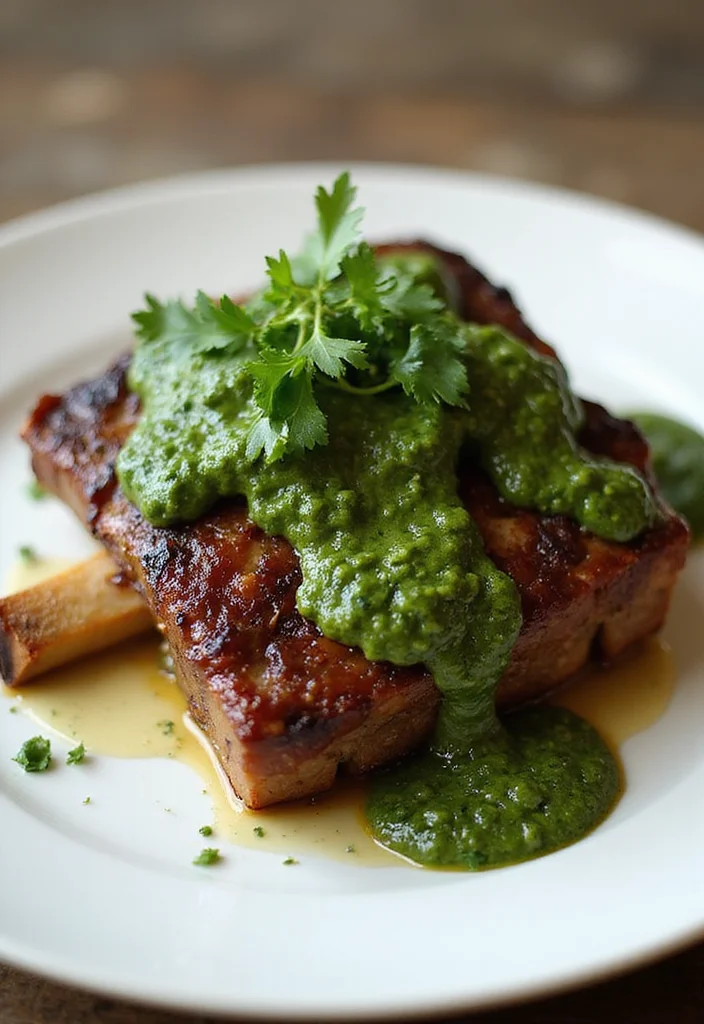 13 Fast & Flavorful Boneless Beef Short Ribs Recipes To Cook This Week - 12. Boneless Beef Short Ribs with Chimichurri Sauce