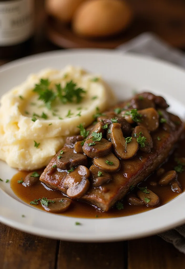 13 Fast & Flavorful Boneless Beef Short Ribs Recipes To Cook This Week - 13. Boneless Beef Short Ribs with Mushroom Gravy