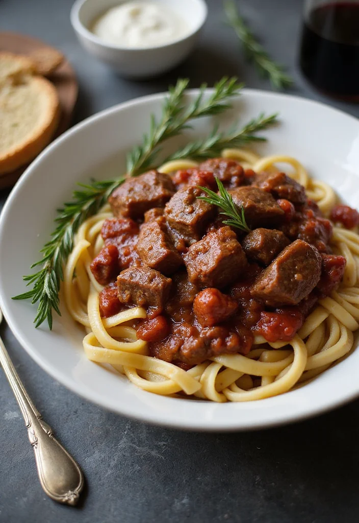 13 Slow Cooker Beef Ragu Recipes Everyone Is Searching For - 11. Red Wine and Rosemary Beef Ragu