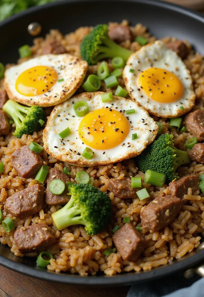 14 Beef Fried Rice With Egg Meals Perfect For Weeknight Cooking - 5. One-Pan Beef and Broccoli Fried Rice