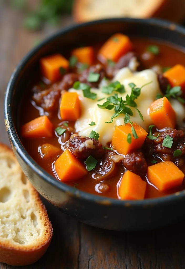 14 Crowd-Pleaser Beef French Onion Soup Ideas You’ll Save Immediately - 11. Beef French Onion Soup with Sweet Potatoes