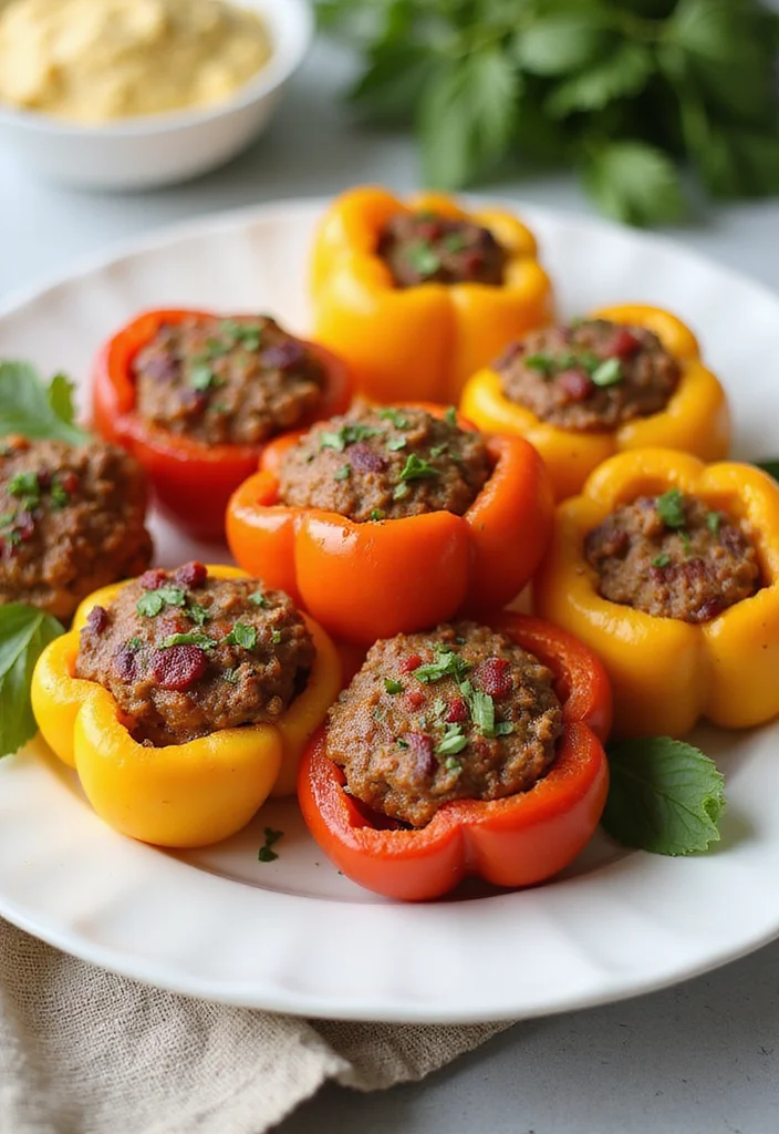 14 Genius Ways To Use Beef Patty Dinner Ideas Tonight - 10. Beef Patty Stuffed Peppers