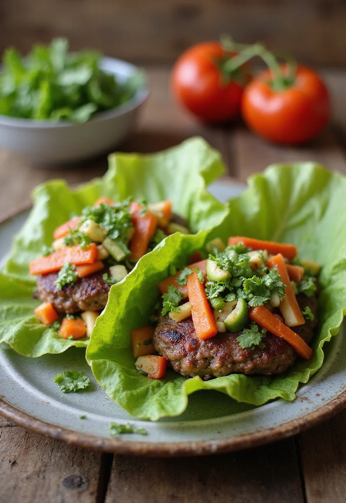 14 Genius Ways To Use Beef Patty Dinner Ideas Tonight - 4. Beef Patty Lettuce Wraps