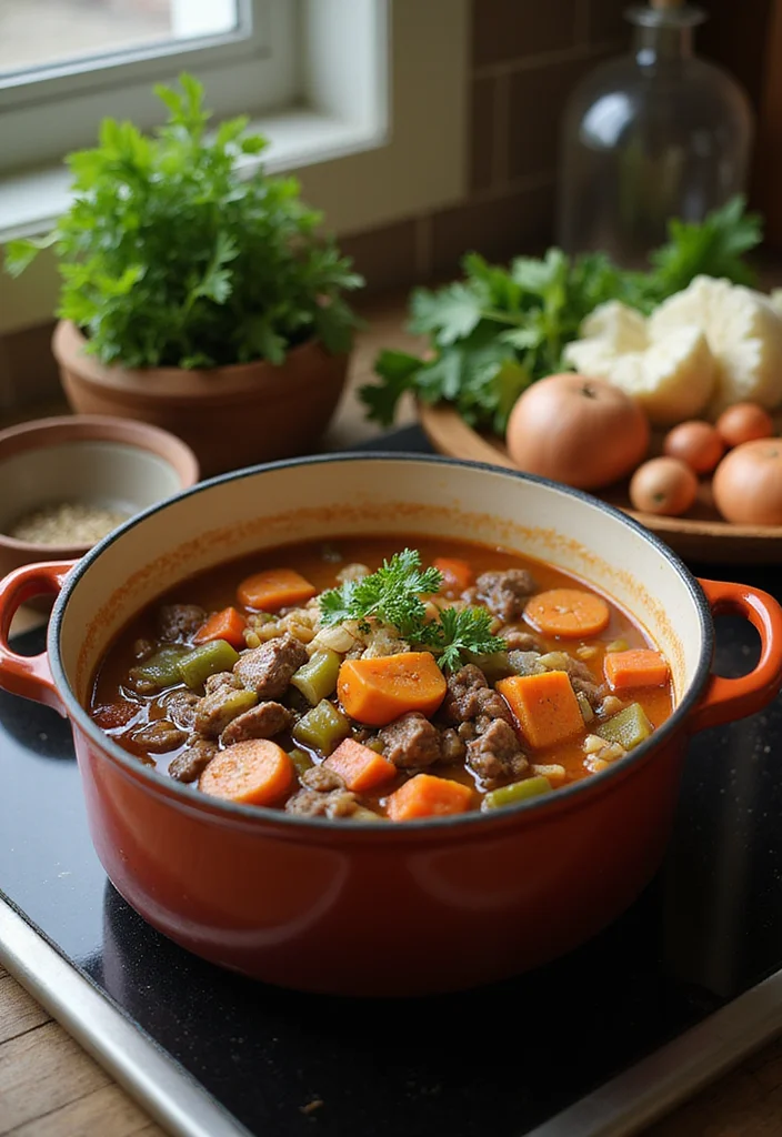 15 Comforting Old Fashioned Vegetable Beef Soup Dishes To Warm Your Night - 9. One-Pot Vegetable Beef Soup