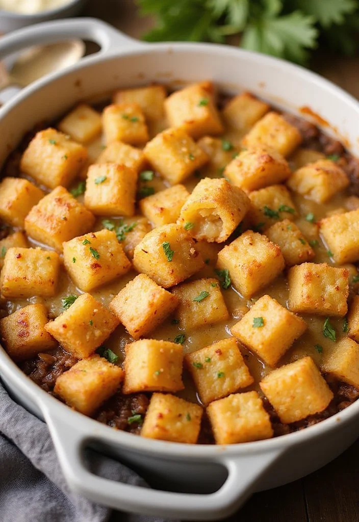 15 Fast & Flavorful French Onion Casserole Beef Recipes To Cook This Week - 10. French Onion Beef Casserole with Tater Tots