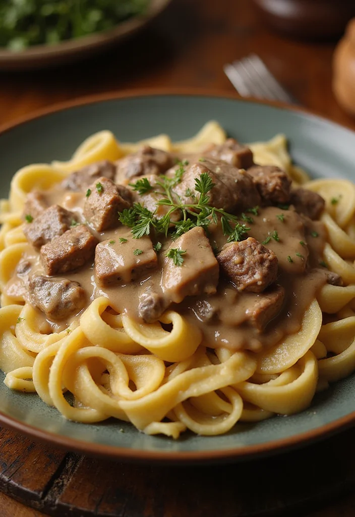 15 Fast & Flavorful French Onion Casserole Beef Recipes To Cook This Week - 8. French Onion Beef Stroganoff