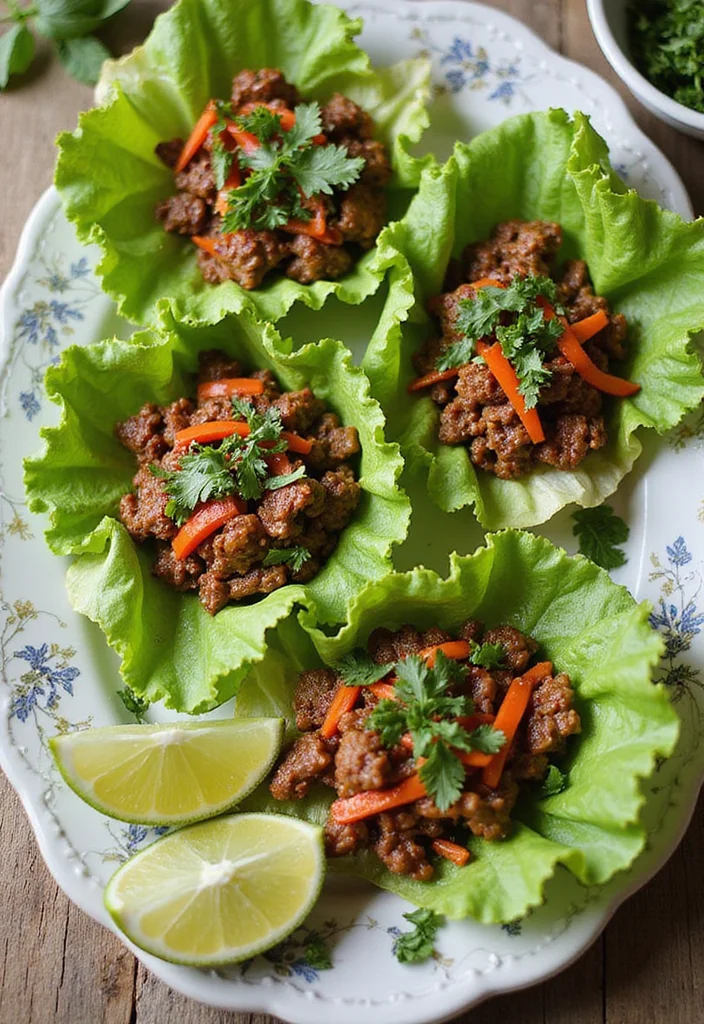 15 Underrated Beef Lettuce Wraps Recipes Worth Making - 4. Thai Basil Beef Lettuce Wraps