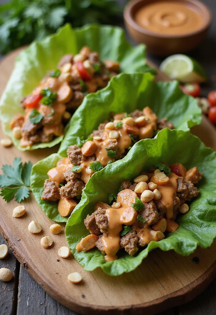 15 Underrated Beef Lettuce Wraps Recipes Worth Making - 5. Peanut Sauce Beef Lettuce Wraps
