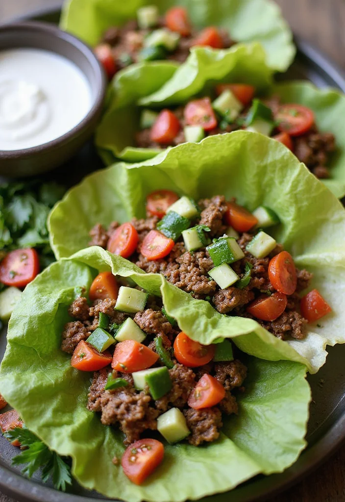 15 Underrated Beef Lettuce Wraps Recipes Worth Making - 6. Mediterranean Beef Lettuce Wraps