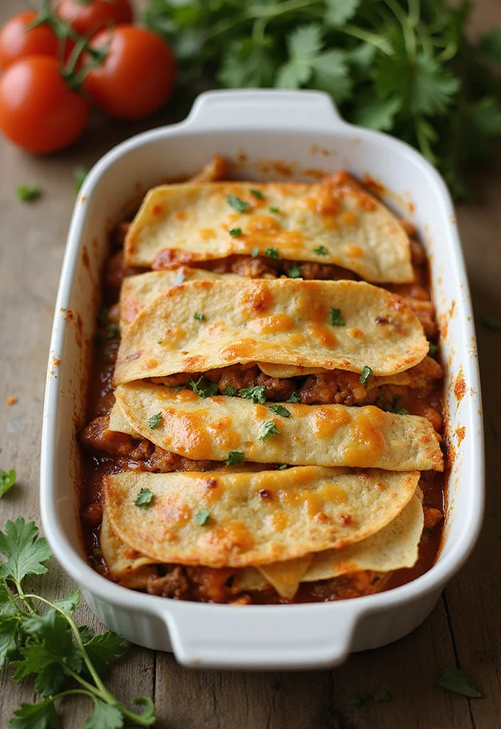 16 Comfort Food Ground Beef Tortilla Dishes To Warm Your Night - 10. Beef Stuffed Tortilla Casserole