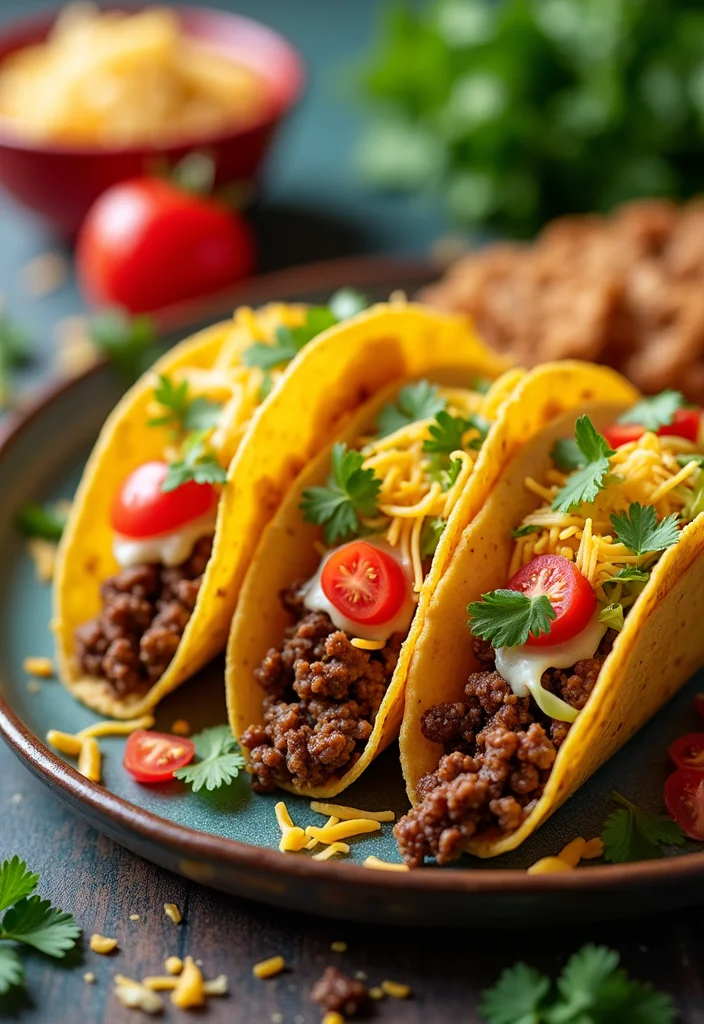 16 Genius Ways To Use Recipes To Make With Ground Beef Tonight - 1. Cheesy Ground Beef Tacos