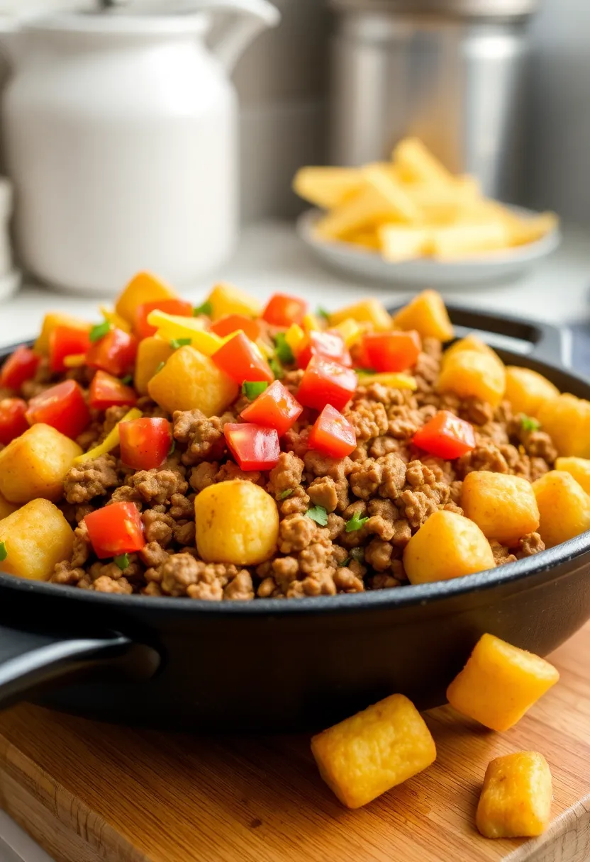 16 Ground Beef And Tater Tot Meals Perfect For Weeknight Cooking - 2. Beef and Tater Tot Skillet