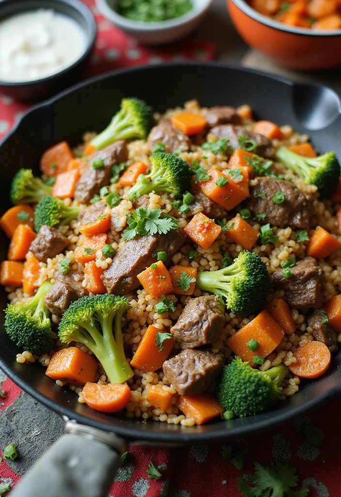 16 Korean Beef And Broccoli Dinners That Even Picky Eaters Love - 4. One-Pan Korean Beef and Broccoli Rice