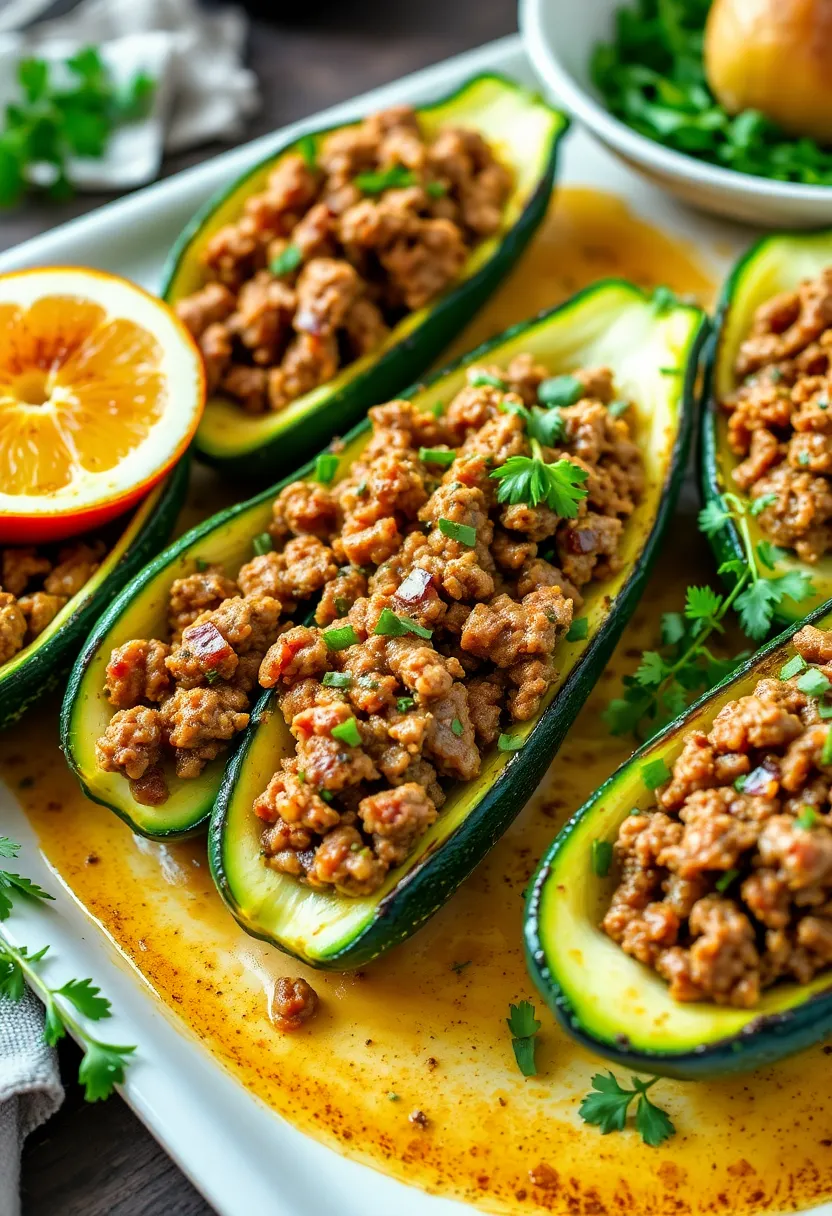 16 Must-Try Zucchini Boats Beef Dishes For Busy Nights - 10. Herb & Garlic Zucchini Boats