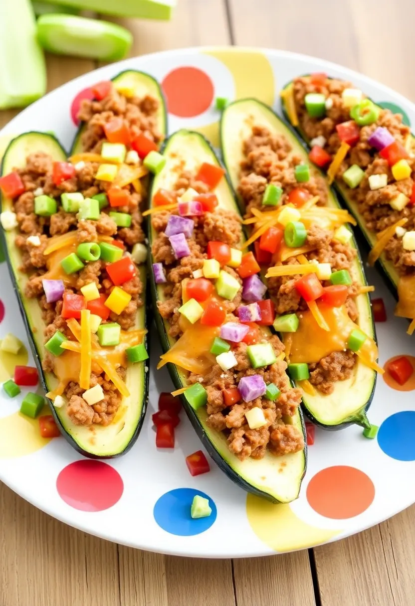 16 Must-Try Zucchini Boats Beef Dishes For Busy Nights - 13. Loaded Nacho Zucchini Boats