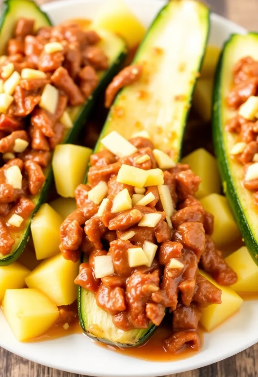 16 Must-Try Zucchini Boats Beef Dishes For Busy Nights - 15. Sweet and Sour Zucchini Boats