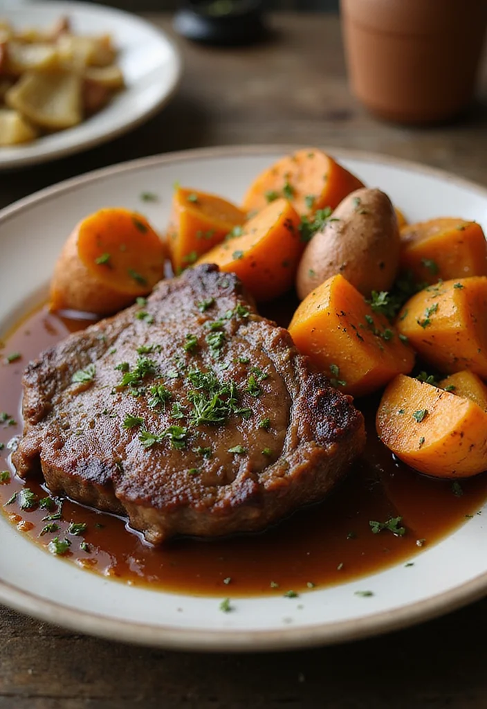 17 Beef Chuck Roast Recipes Crockpot Recipes Everyone Is Searching For - 8. Beef Chuck Roast with Sweet Potatoes