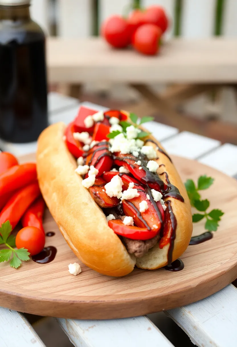 17 Beef Hot Dog Recipes Everyone Is Searching For - 15. Beef Hot Dog with Roasted Red Pepper and Feta