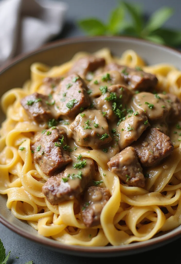 17 Fast & Flavorful Beef Stroganoff No Mushrooms Recipes To Cook This Week - 11. Beef Stroganoff with Egg Noodles