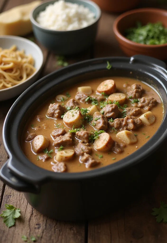 17 Fast & Flavorful Beef Stroganoff No Mushrooms Recipes To Cook This Week - 3. Slow Cooker Beef Stroganoff