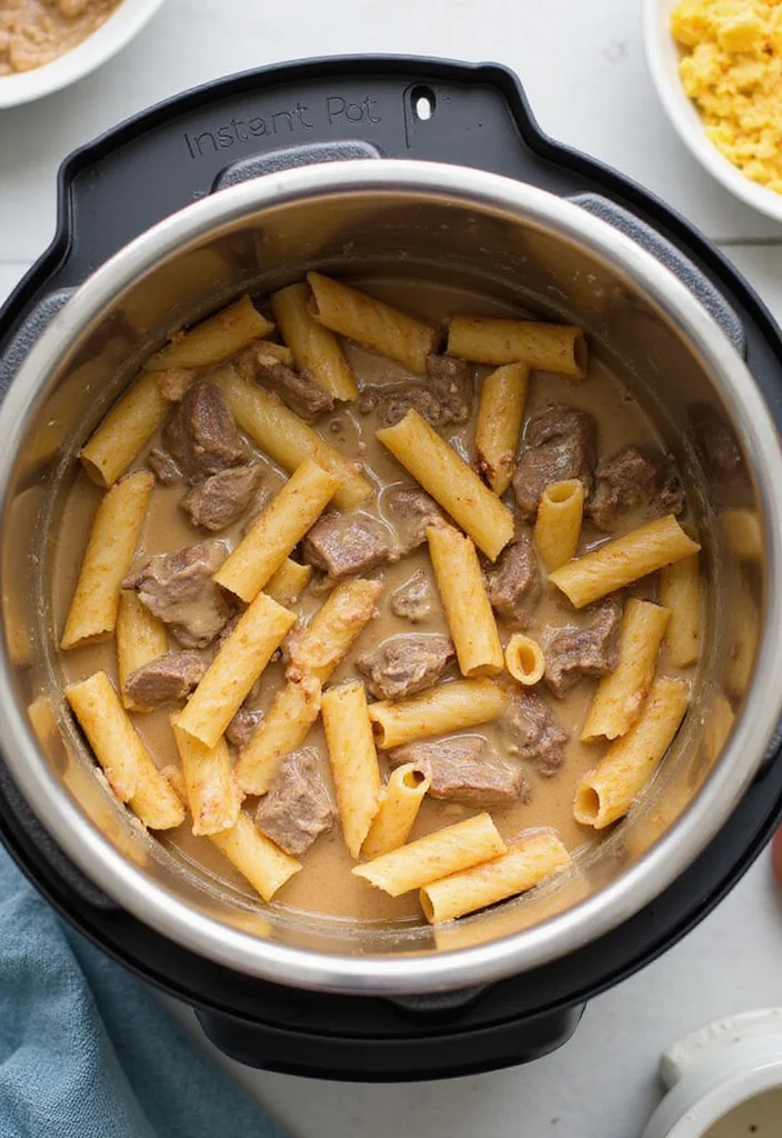 17 Fast & Flavorful Beef Stroganoff No Mushrooms Recipes To Cook This Week - 6. Instant Pot Beef Stroganoff
