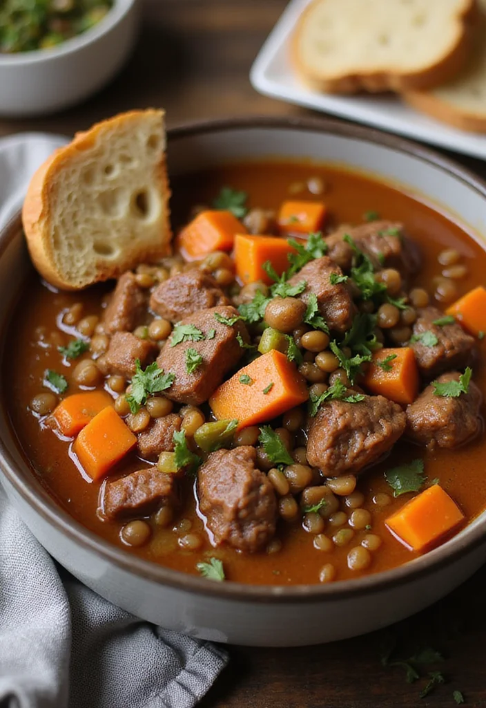 18 Beef Stew With Red Wine Recipes Everyone Is Searching For - 14. Beef and Lentil Stew