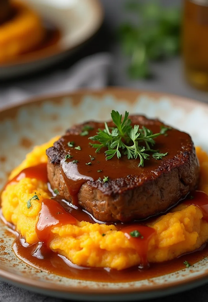 18 Ground Beef Salisbury Steak Meals Perfect For Weeknight Cooking - 9. Salisbury Steak with Sweet Potato Mash