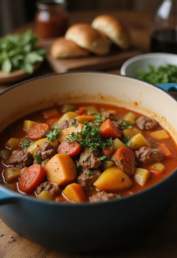 18 Must-Try Healthy Beef Stew Crock Pot Dishes For Busy Nights - 12. Vegetable-Loaded Beef Stew