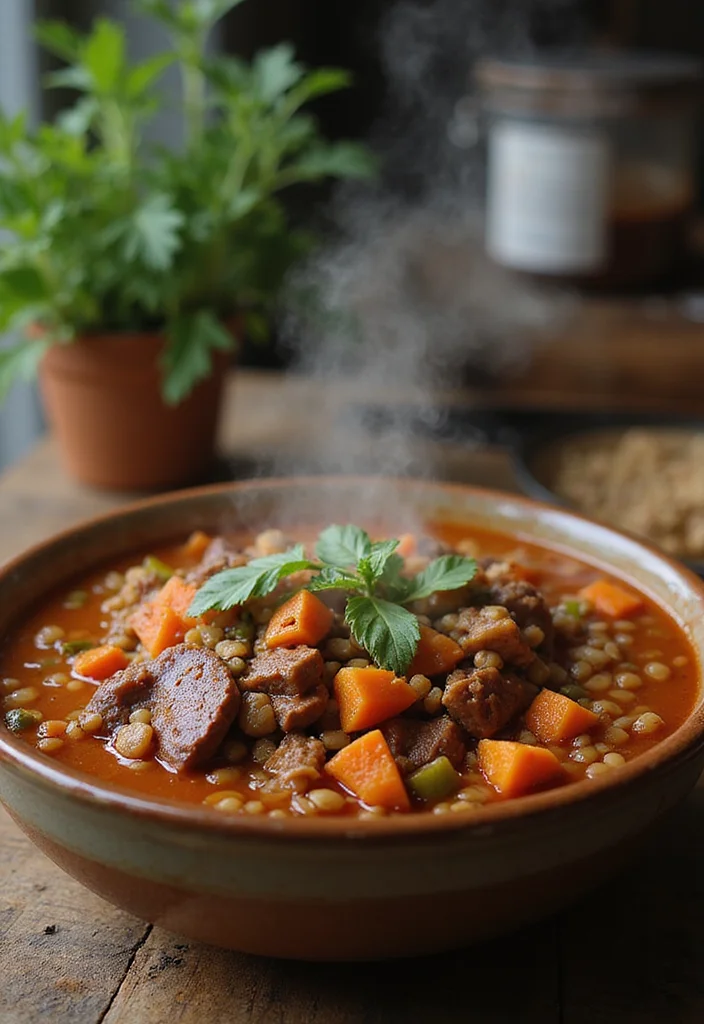 18 Must-Try Healthy Beef Stew Crock Pot Dishes For Busy Nights - 13. Beef and Lentil Stew