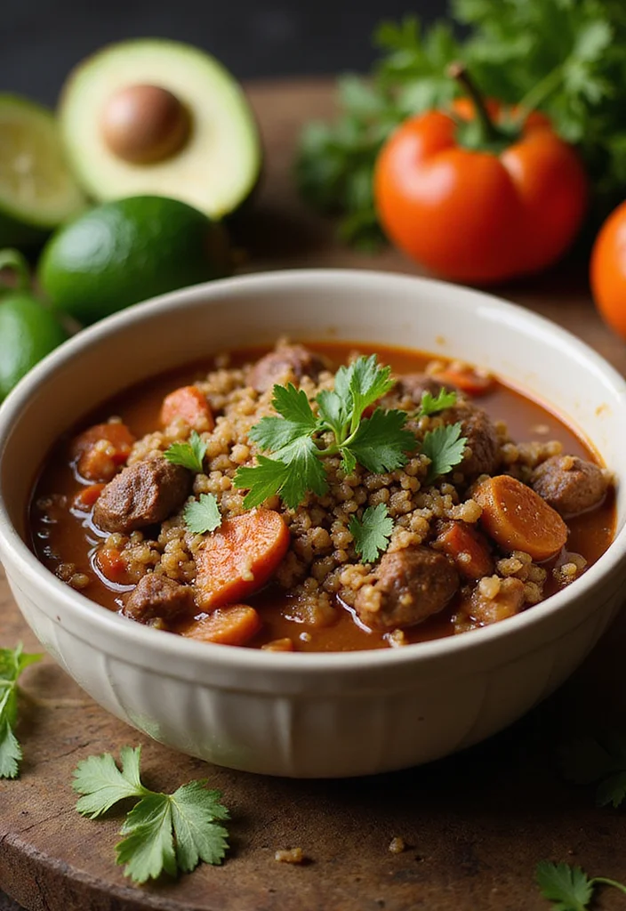 18 Must-Try Healthy Beef Stew Crock Pot Dishes For Busy Nights - 16. Beef and Quinoa Stew