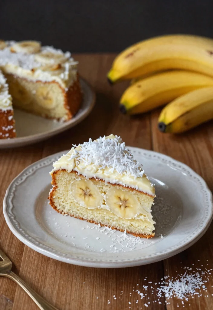 15 Easy and Delicious No-Waste Treats Using 2 Ripe Bananas - 13. Banana Coconut Cake 1