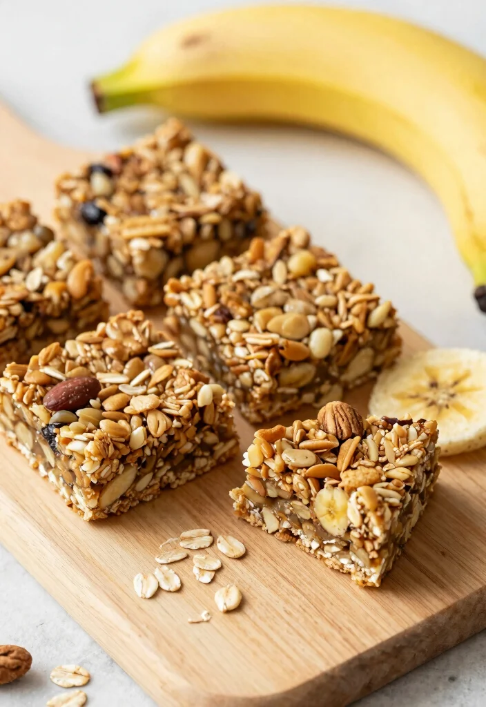15 Easy and Delicious No-Waste Treats Using 2 Ripe Bananas - 9. Banana Granola Bars 1