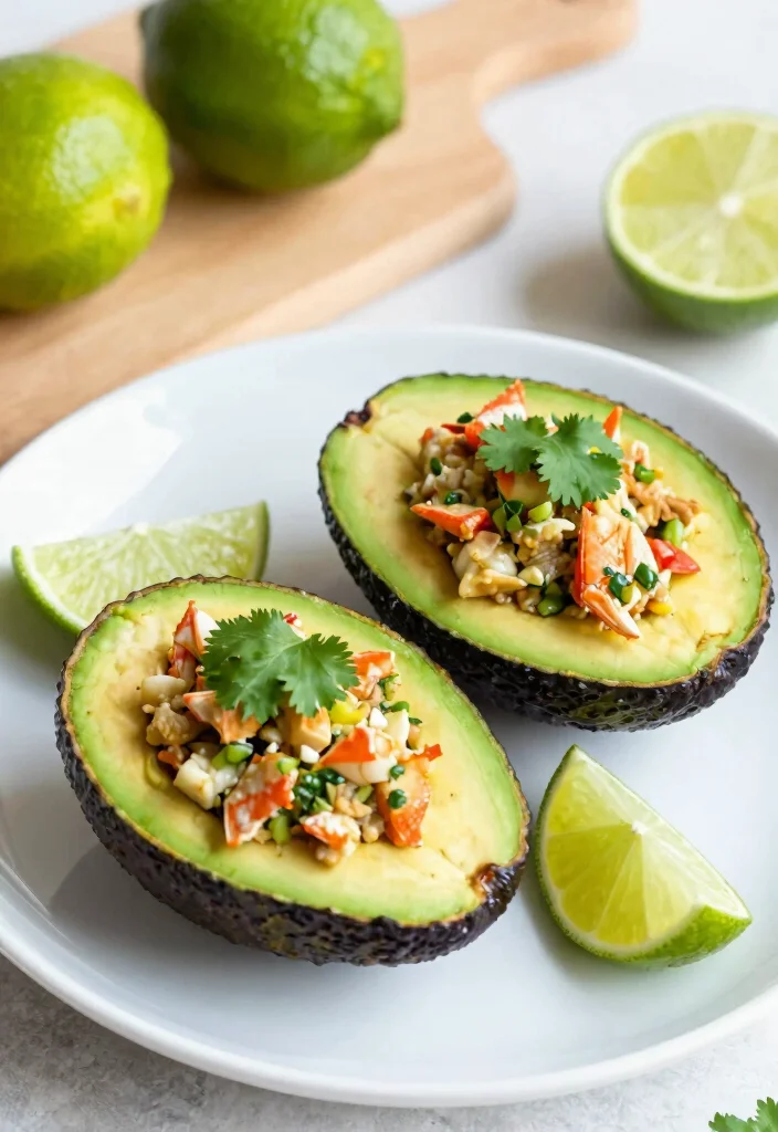 15 Fake Crab Meat Recipes: Quick Weeknight Dishes - 2. Crab-Stuffed Avocados 1