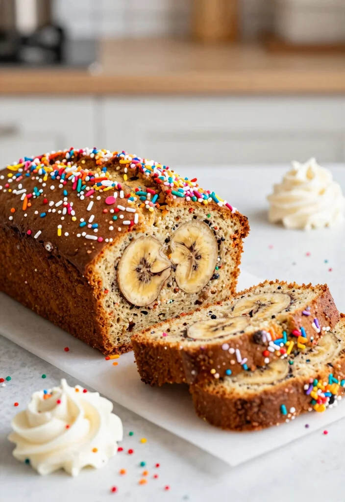 16 Banana Bread With Cake Mix Recipes Moist Foolproof Loaves - 13. Funfetti Banana Bread 1