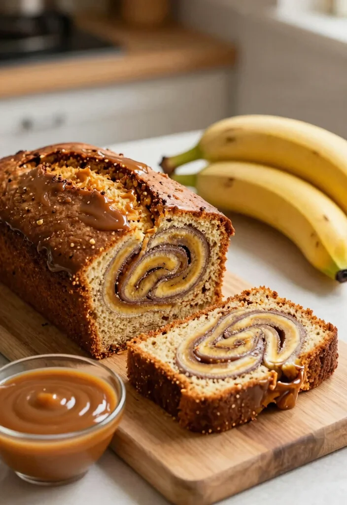16 Banana Bread With Cake Mix Recipes Moist Foolproof Loaves - 15. Caramel Swirl Banana Bread 1