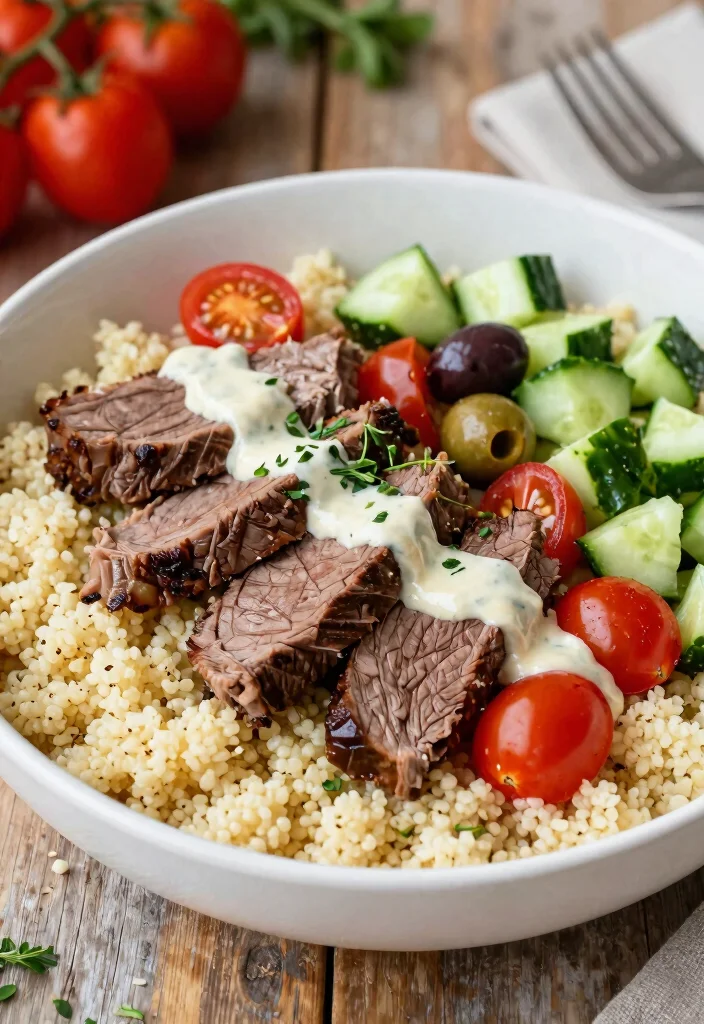 16 Bottom Round Roast Recipes for Tender Family Dinners - 10. Mediterranean Beef Roast Bowls 1