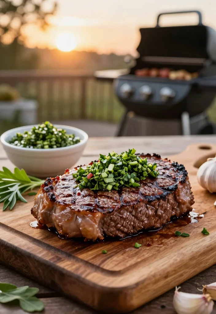 16 Bottom Round Steak Recipes: Easy Savory Plates - 1. Grilled Bottom Round Steak with Chimichurri 1