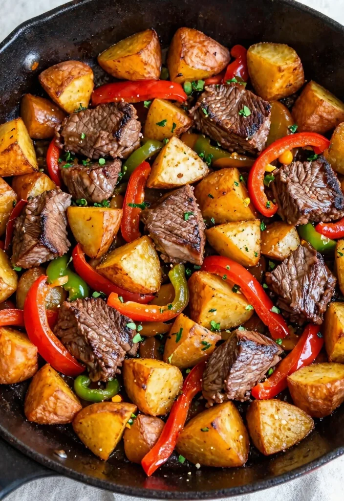 16 Bottom Round Steak Recipes: Easy Savory Plates - 11. Bottom Round Steak and Sweet Potato Hash 1