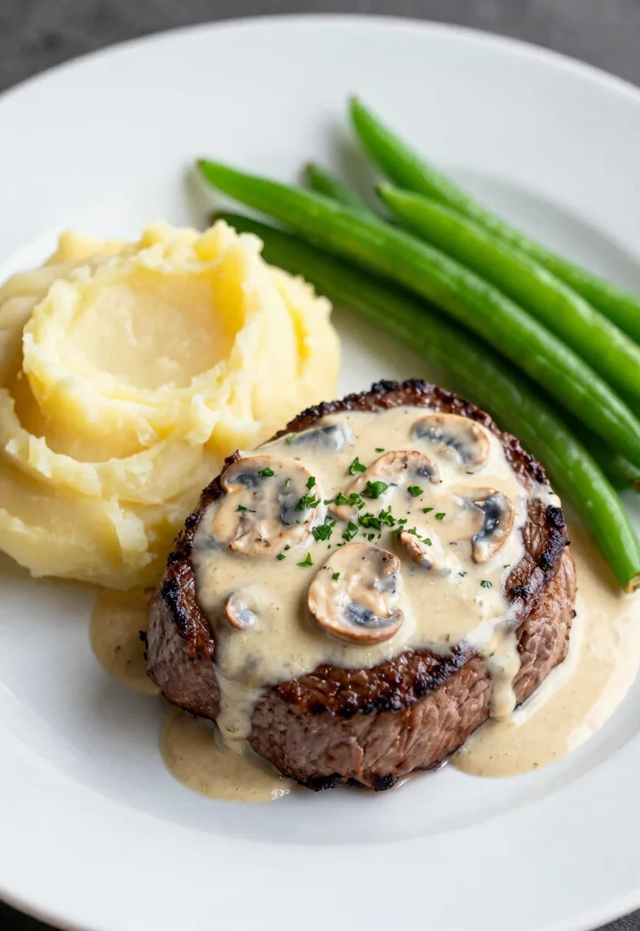 16 Bottom Round Steak Recipes: Easy Savory Plates - 12. Bottom Round Steak with Mushroom Sauce 1
