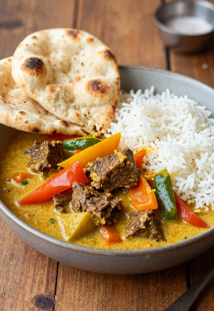 16 Crock Pot Steak Recipes Set and Forget Dinners - 12. Beef Curry 1
