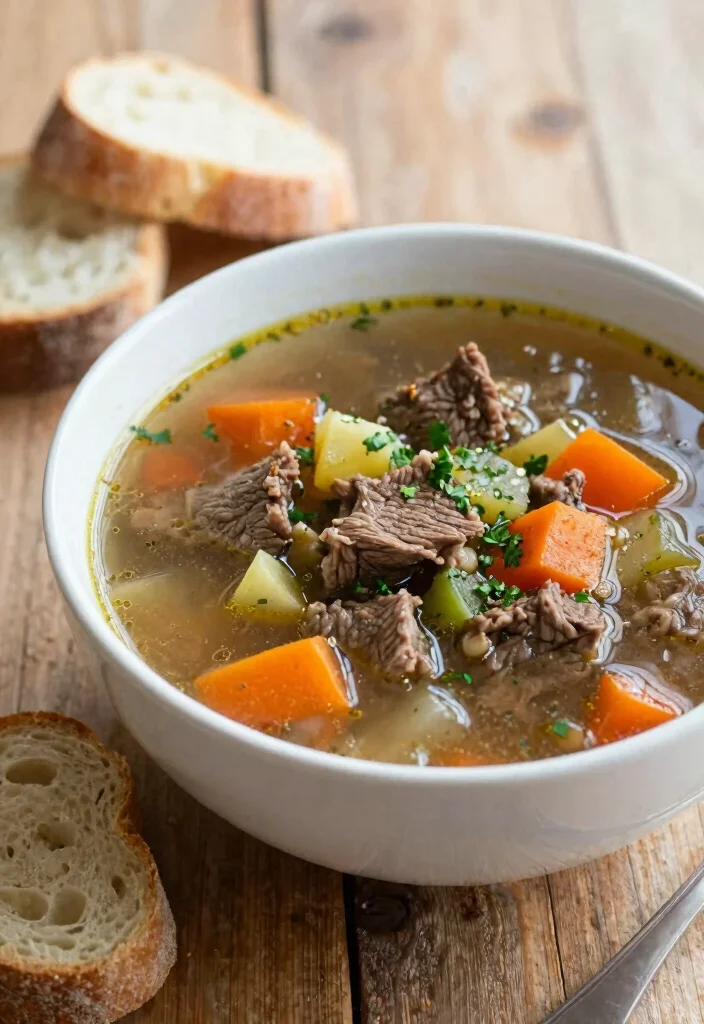 16 Crock Pot Steak Recipes Set and Forget Dinners - 16. Beef and Vegetable Soup 1