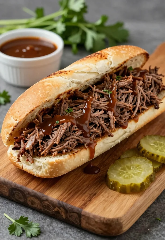 16 Crock Pot Steak Recipes Set and Forget Dinners - 4. Italian Beef Sandwiches 1