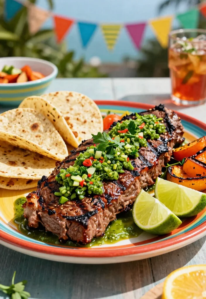 16 Grilled Flank Steak Recipes: Smoky Summer Favorites - 16. Zesty Salsa Verde Flank Steak 1