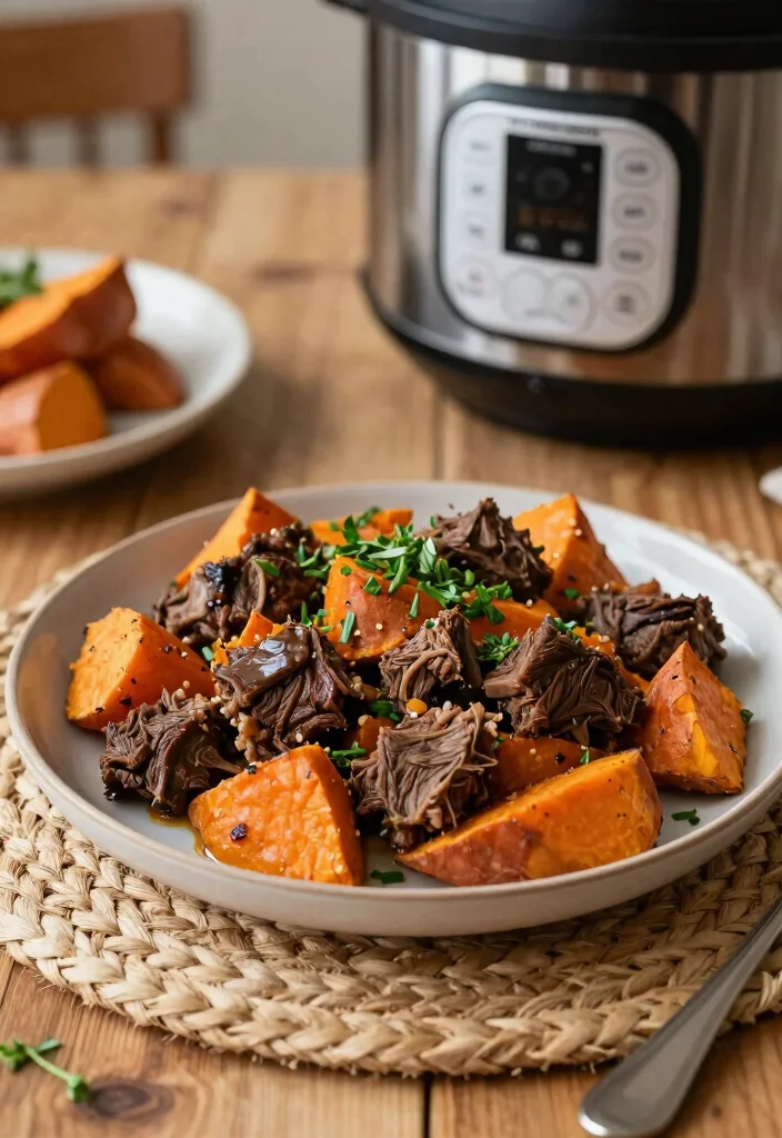 17 Chuck Roast Recipes Instant Pot Fast Comfort Meals - 12. Instant Pot Chuck Roast with Sweet Potatoes 1