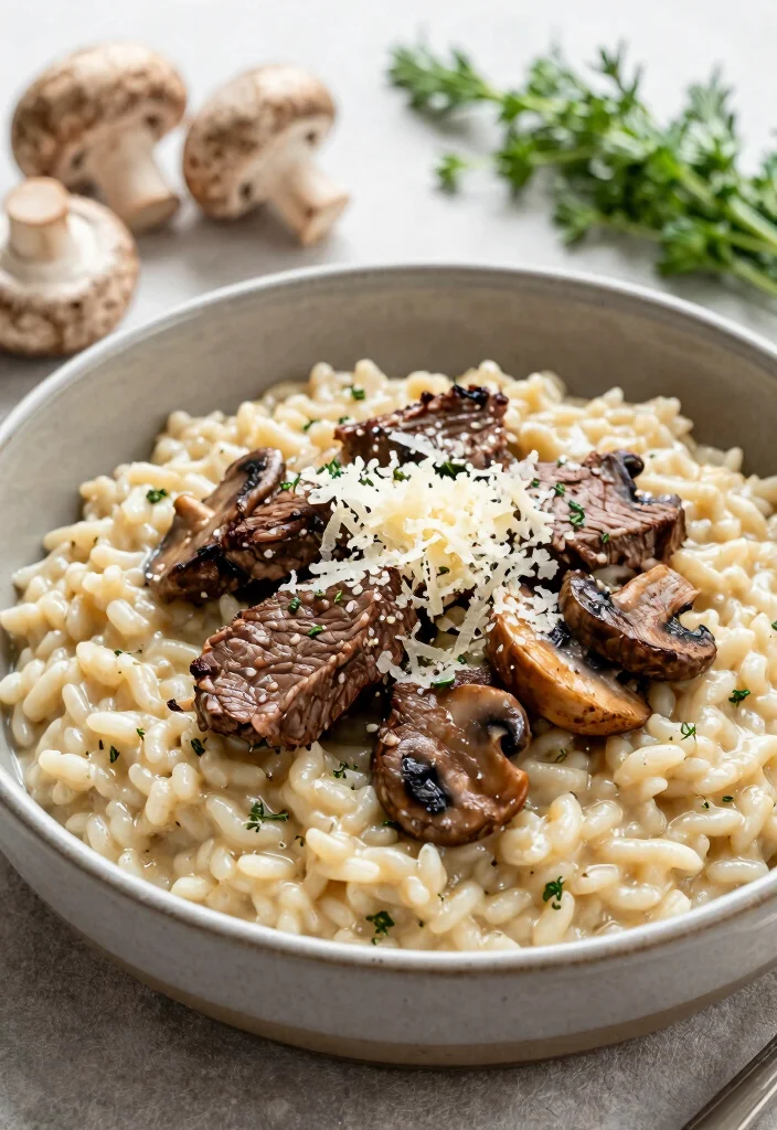17 Chuck Steak Recipes Crockpot Fall Apart Tender - 12. Chuck Steak and Mushroom Risotto 1